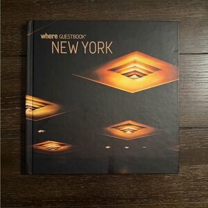 Where Guestbook New York Hardcover Guestbook - Black and Gold